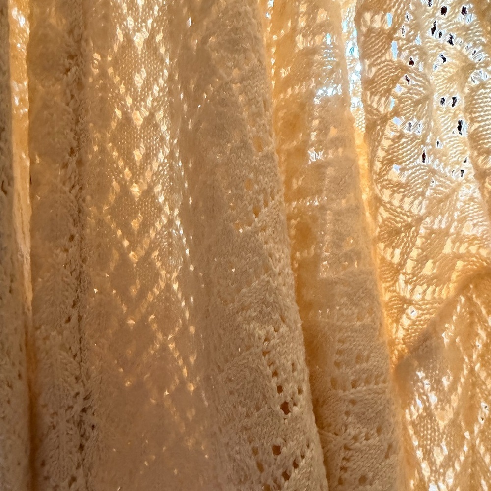 Cream Crochet Knit Cardigan & Skirt Set - Picture 9 of 10